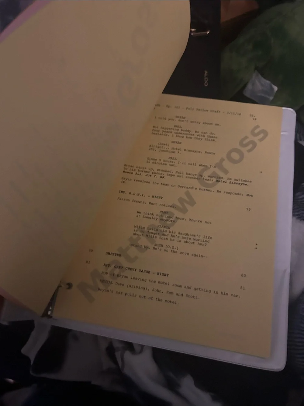 Film prop “taken” script